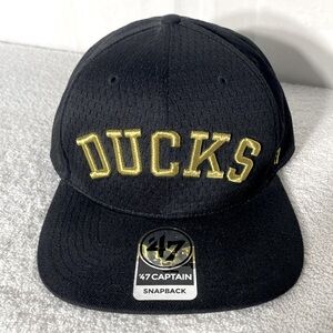 ‘47 NHL Black Gold Anaheim Ducks Jakob Silfverberg ‘33 Autographed Snapback Hat